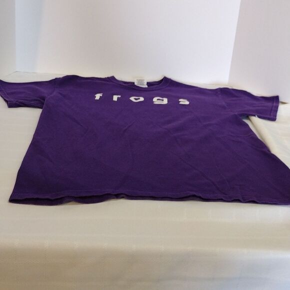 Gildan Texas Christian University "frogs" Purple T-Shirt Size Medium! - Picture 1 of 16